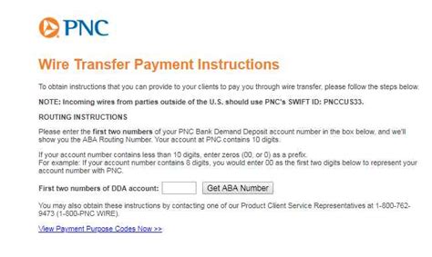 bank identification code for pnc.